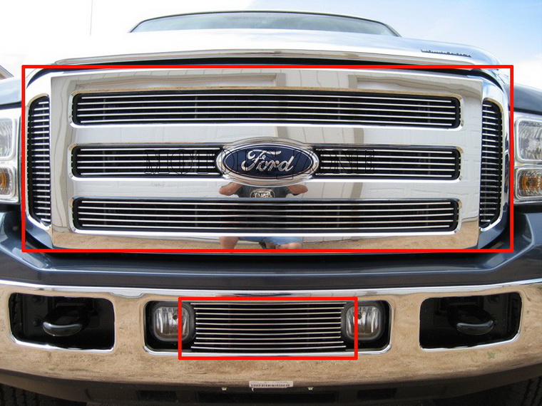 05 06 07 FORD F250 SD BILLET GRILLE INSERT COMBO GRILL